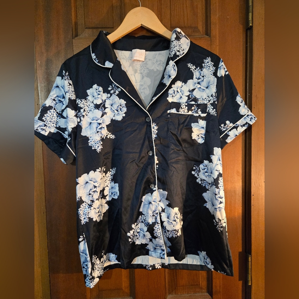 Floral Short Sleeve Pajama Top